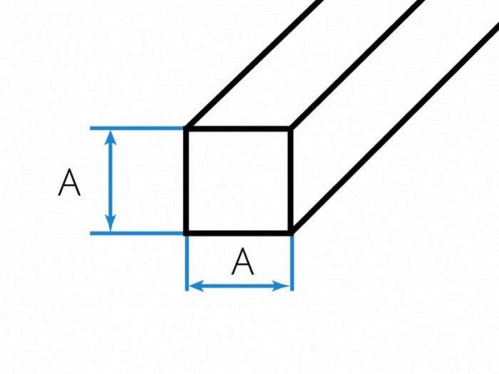 Tyč štvorhranná ťahaná  - Železo - 11 375